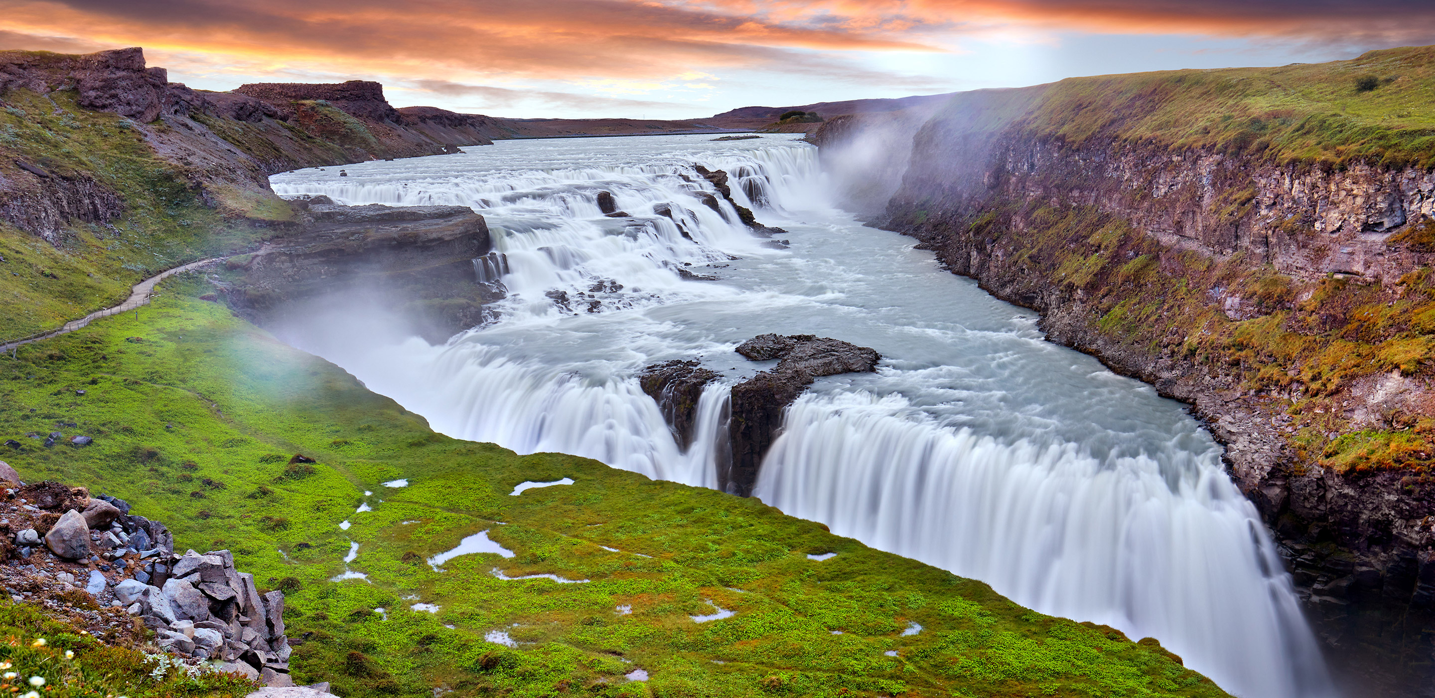 Island - Gullfoss-Wasserfall Gullfoss-Wasserfall