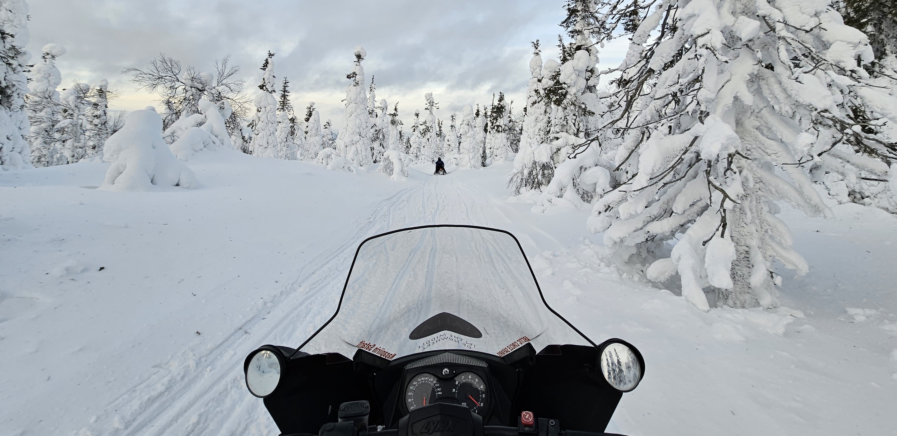 Sallatunturi Motorschlitten Egoperspektive